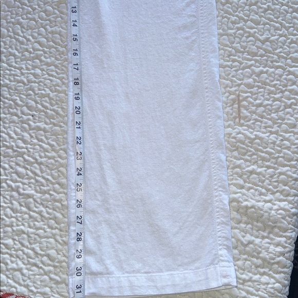 Caslon White Relaxed Linen Blend Drawstring Waist Pants Wide Leg Resortwear Sz M - Picture 7 of 14